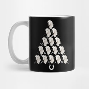 White Horses Christmas Tree Mug